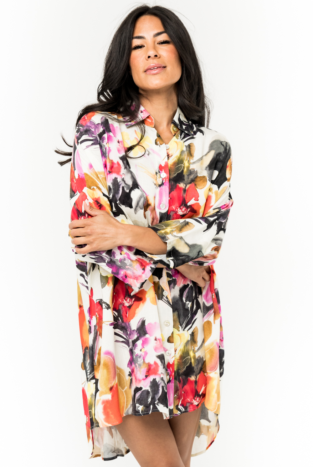Top - Boyfriend Oversize Shirt Sunset